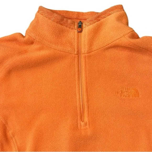 The North Face Fleece 1/4 Zip Pullover Tangerine Orange Size Small - Picture 13 of 15